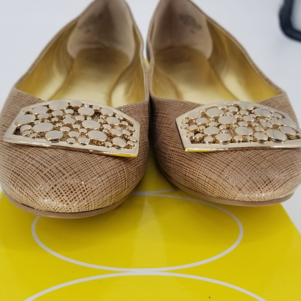 Joan and David Embellished Leather Ballet Flat - 6.5 - Cjanora Bronze & Gold - Picture 4 of 10